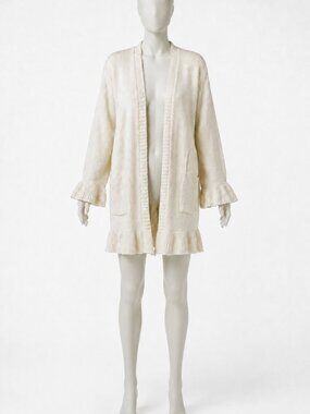 Gelato Pique PWNT211082 Long Knit Cardigan Ivory One Size